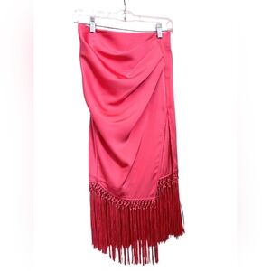 Rachel Zoe Fuchsia Satin Skirt